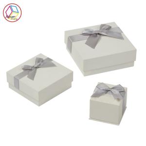 China Personalized Jewelry Paper Gift Box For Ring Ear Stud White Pearl Color wholesale