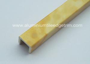 China Stone / PVC Composite Listello Tile Trim 10mm U Shaped Marbling Color 2.5m Length wholesale