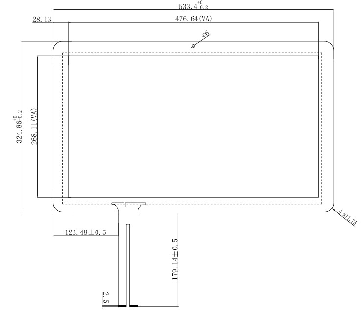 21.5 Inch PCAP Touch Panel , Waterproof Touch Screen For Vending Machine