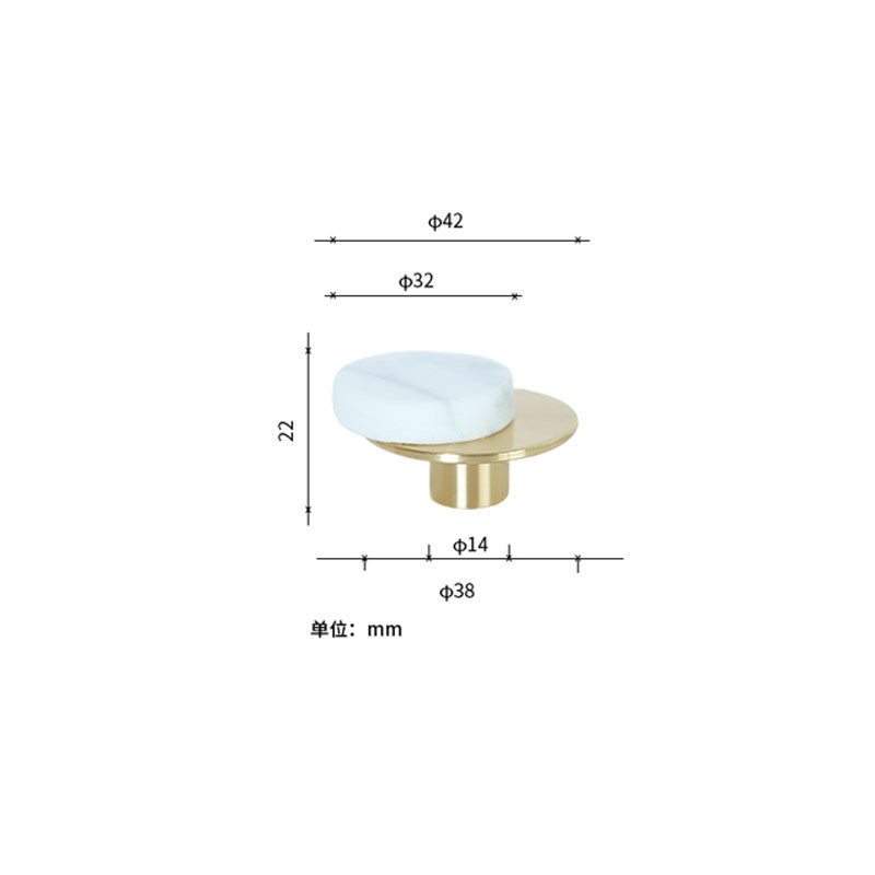 Amertop Hardware Kitchen Cabinet Knobs Solid Brass Door Handle