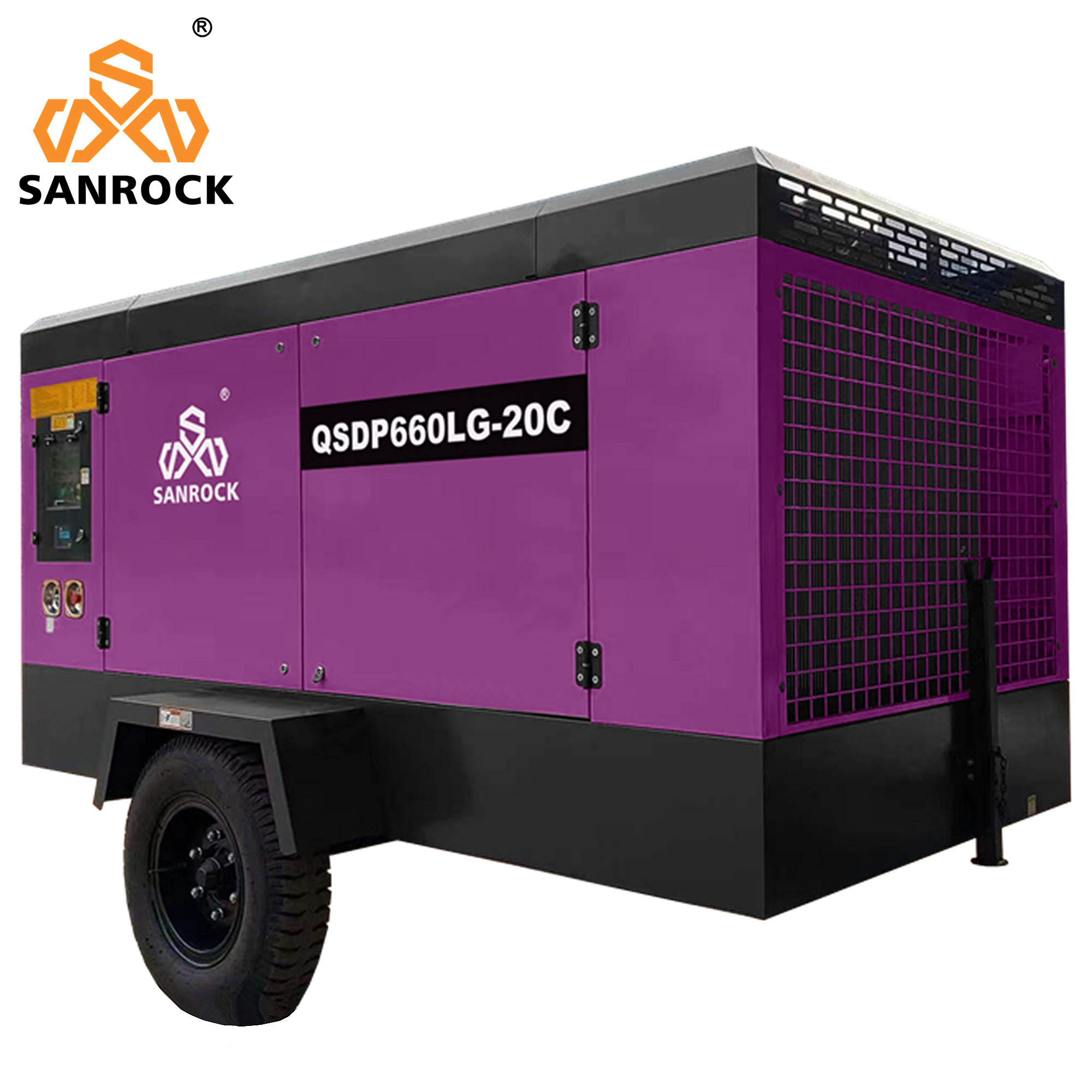 Stage Ⅲ Emission Standard Screw Air Compressor Equipment For Mining At 20bar Pressure