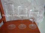 handmade blown glass dome glass cake cover with stand