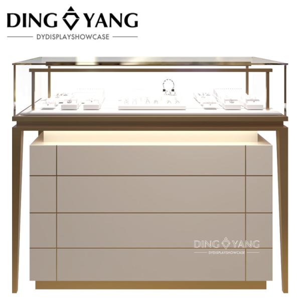 Modern Fashion Rectangle Shape Glass Jewelry Display Showcase For Jewelry