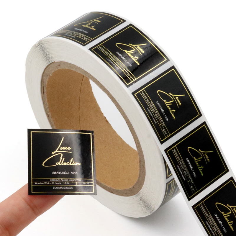 Fragrance Aromatherapy Adhesive Label Sticker Metallic Embossed Custom Perfume Stickers