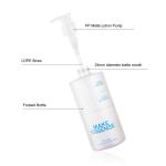 400ml Transparent Gray Shampoo Bottle With Electroplated Aluminum Pump