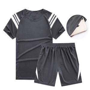China Custom Print Plain Blank Sublimation Running Wear / 100% Polyester Sport Gym Run Suit For Men And Women wholesale