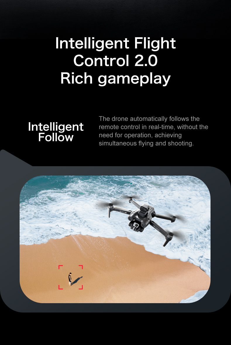 I8 Max Rc Drone 4k Hd Aerial Camera Gps Positioning Foldable Obstacle Avoidance Brushless Gimbal Optical Flow Frequency 2.4G