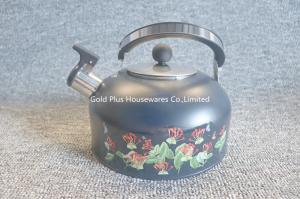 China Custom Camping Stainless Steel Coffee Pot Satin Polished Induction Bottom Whistling Kettle wholesale