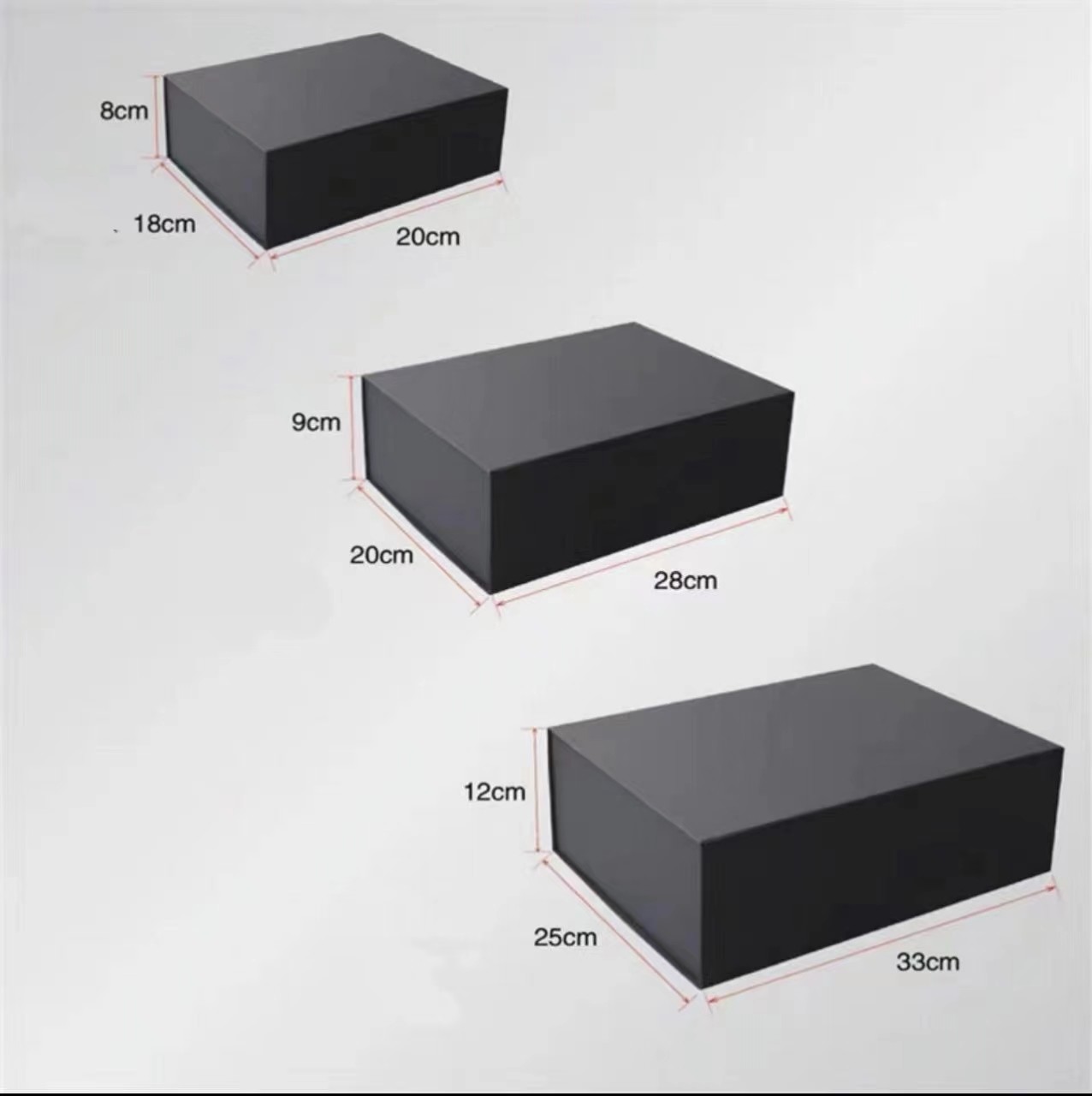 Art Paper Black Magnetic Closure Custom Paper Packaging Gift Jewelry Box for Environmental Gift Display