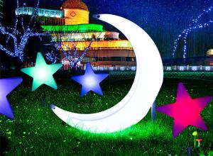 China Crescent Moon Star Landscape Lamp Lawn Grass Courtyard Beautiful Decoration wholesale