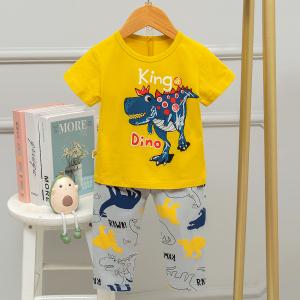 China Spring And Summer Kids Sleeping Suits Short Sleeve Children'S Pajamas on sale