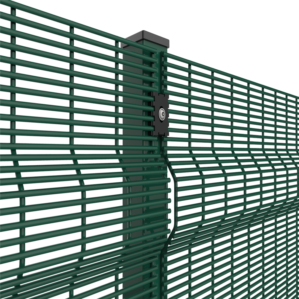 3"x0.5" diameter 3mm/4mm 358 high security wire fence for prison and jail 2000mm height with 4 v fold at 150mm sections