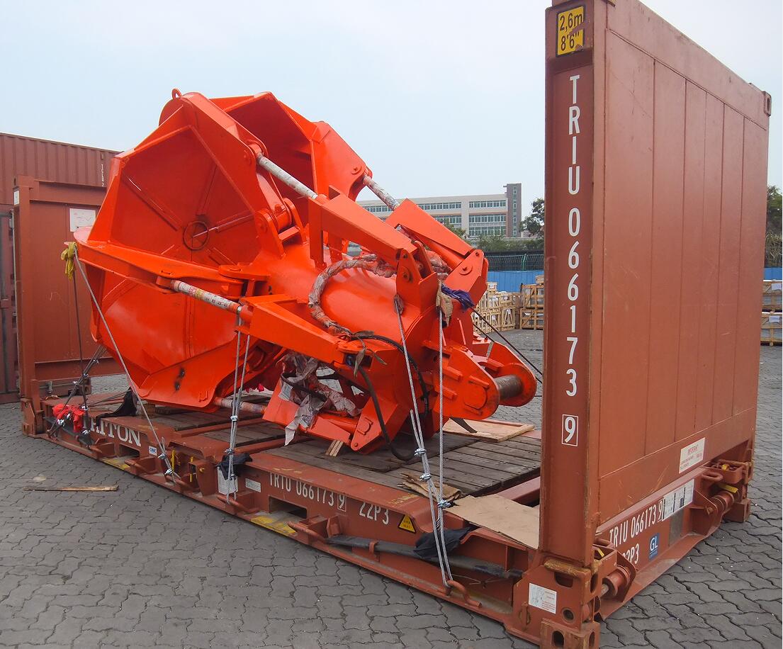 Orange Prentice Log Loader Grapple Cable Rope Stone Bucket Excavator Grab Bucket Hydraulic Scrap Bucket