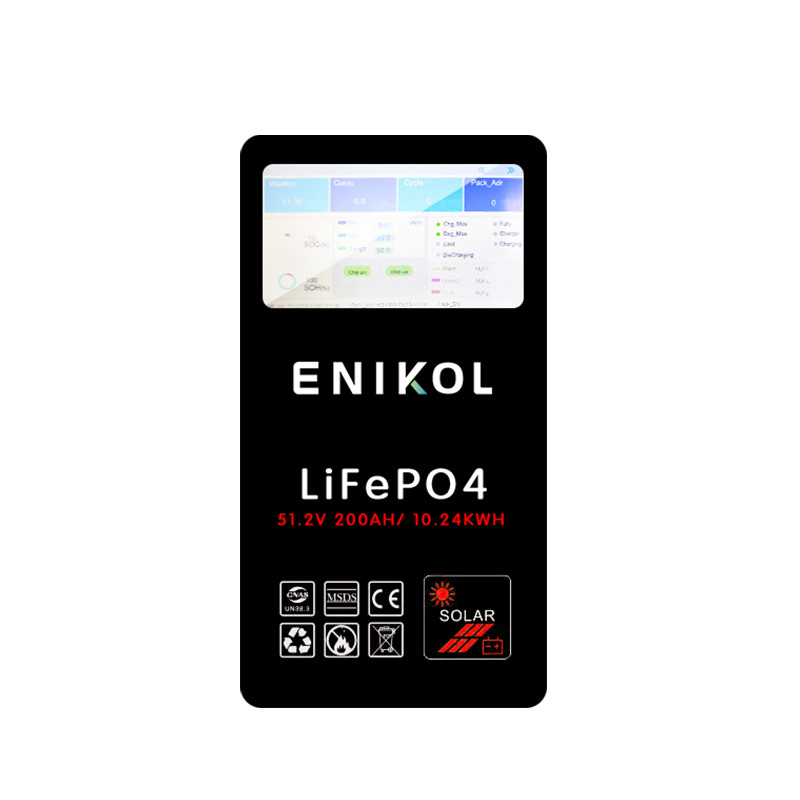51.2V 200AH Lithium Battery 48V Solar Battery With Built In BMS And Display Screen