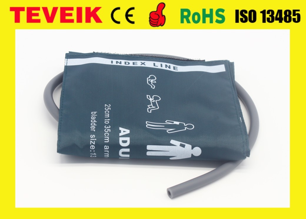 Factory Price Medical Reuable M1575A Nylon Single Hose NIBP Cuff For Large Adult, TPU Bladder