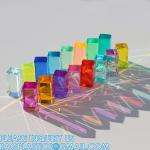 Clear Polished Acrylic Cube Cylinder, Square Display Block, Jewelry Display