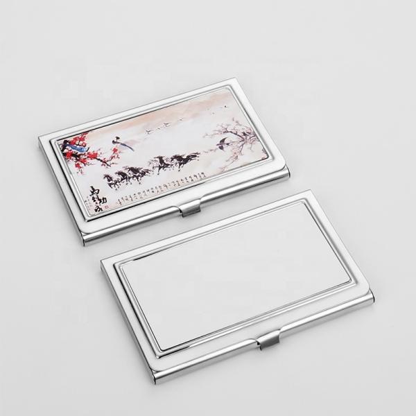 Quality Blank Custom Sublimation Stainless Steel Business Card Holder for sale