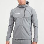 OEM custom logo brand men's streetwear outdoor sports track 100% polyester zip