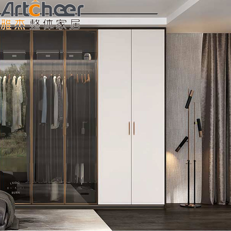 Children Room Combination Wardrobe With Modern Design And Glass Door Finish At Hotel