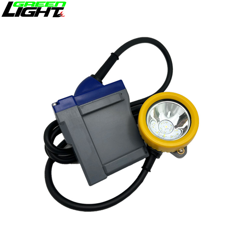 Continuous Working Time 13-16 Hours LED Miners Cap Lamp With Cable 15000lux 1.67W 3.7V