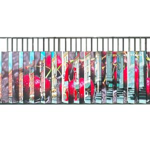 China OEM Outdoor Creative LED Display , Double Side Street Pole LED Video Wall wholesale