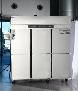 China Double-Temperature Stainless Steel Kitchen Storage Freezer with 6-Door Upright Design wholesale