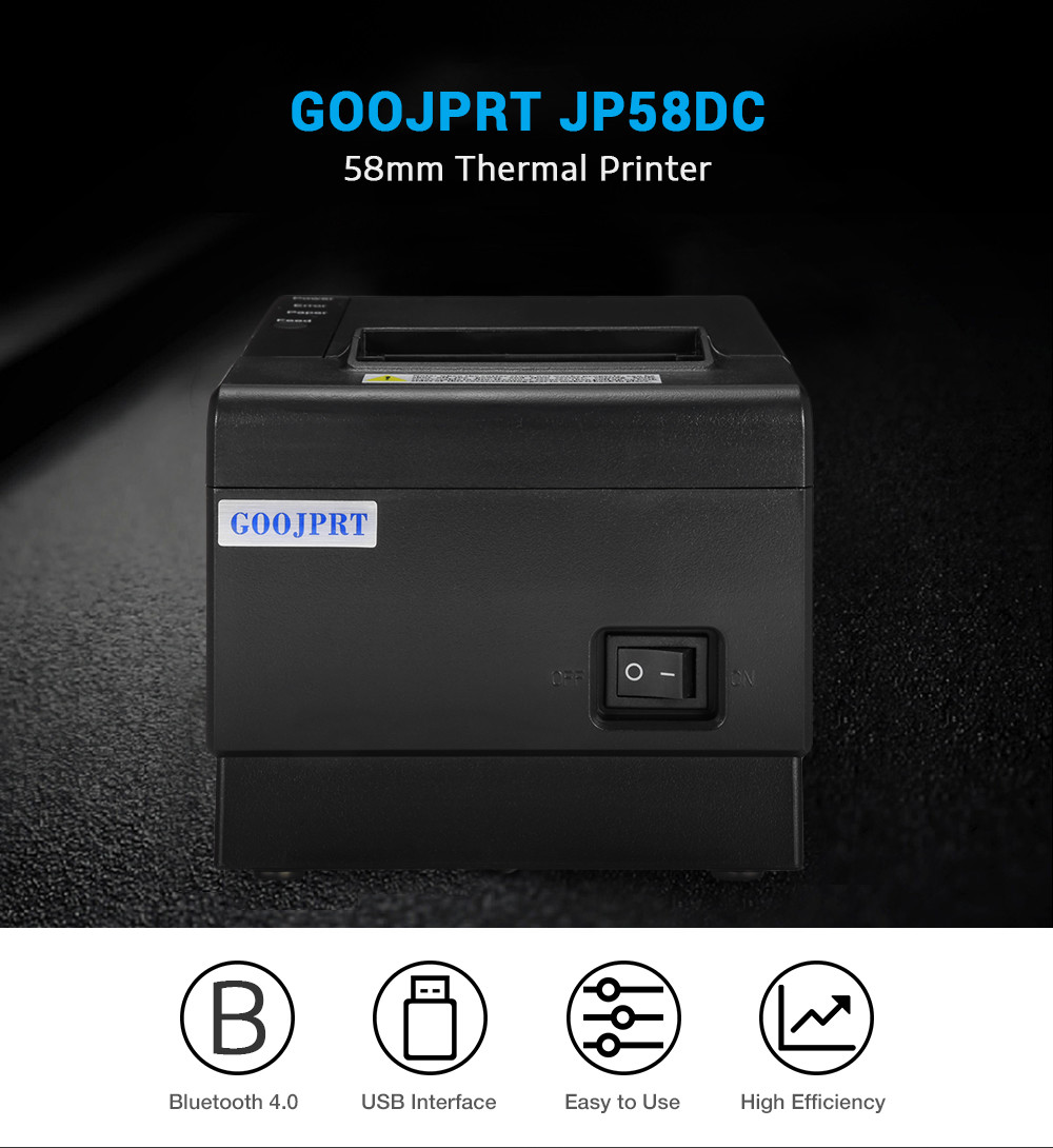 Desktop Wireless Receipt Printer , Thermal Transfer Printer For Android / IOS