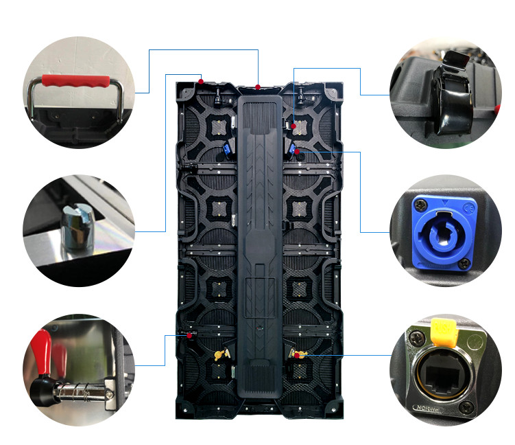 P4.81 Outdoor Rental LED Screen 500mm*500mm Die Casting Aluminum