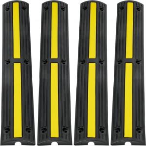 China 38in 6600Lbs Rubber Speed Hump 4 Pack Of 1 Channel Rubber Road Hump 3ton wholesale
