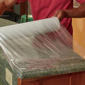 China Transparent Granite Countertop Protector Marble Floor PE Protect Film Hardwood Plastic Clear Protection Film wholesale