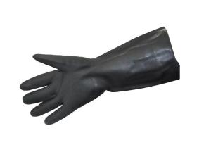 China Solvent Resistance Neoprene Chemical Gloves Diamond Grip 330mm Heavy Duty wholesale