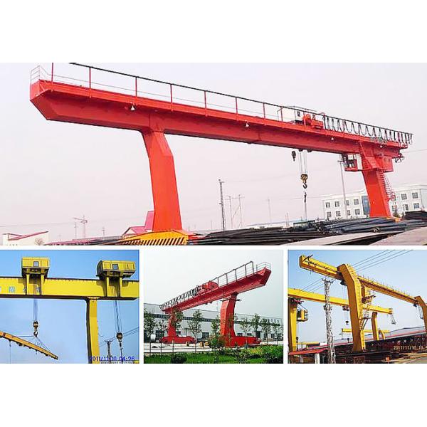 Outdoor L Type Single Beam Gantry Crane , Electric Travelling Gantry Crane