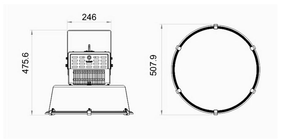 Professional Epistar COB Outside LED Flood Lights 300W , CE RoHS FCC