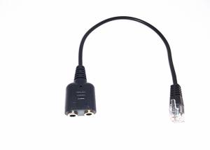 China Phone MIC Audio Splitter Adapter Cable PE Low Density Pre Mold Copper Alloy Contact wholesale