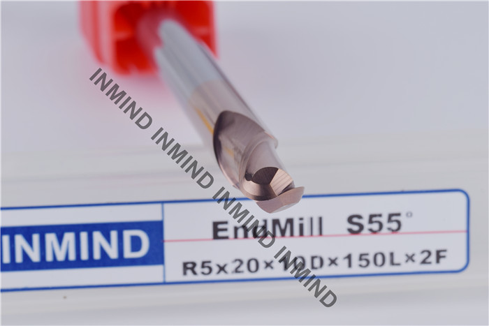 0.5 - 0.6 um Mirco Grain Solid Carbide Ball Nose End Mill , Ball End Mill Cutter