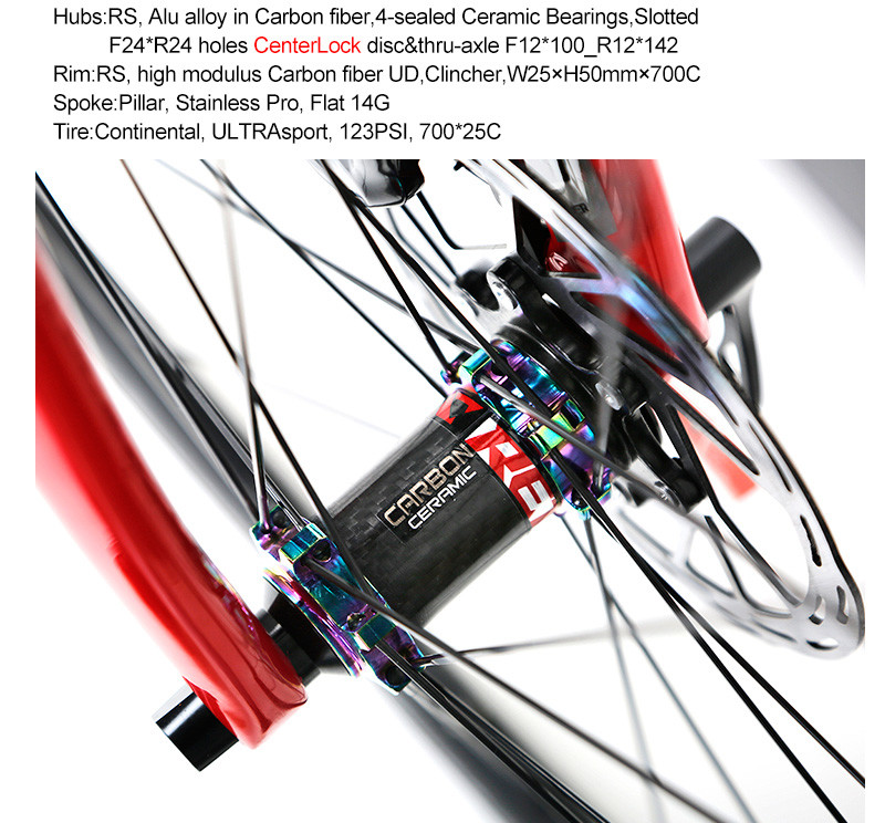 Twitter Full Carbon Road Bike T900 Frame R8020 22S 50mm Height Rim