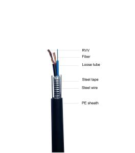 China Power GYXTW 1310nm Hybrid Fiber Optic Cable Bundled RVV Hdpe Sheathed wholesale