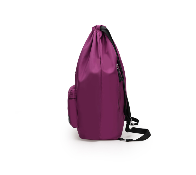 Brown Large Capacity Sport Drawstring Bag Canvas Material 30 * 42 * 14CM