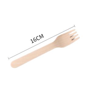 China 6Inch Compostable Disposable Wooden Utensils Fork Cutlery wholesale