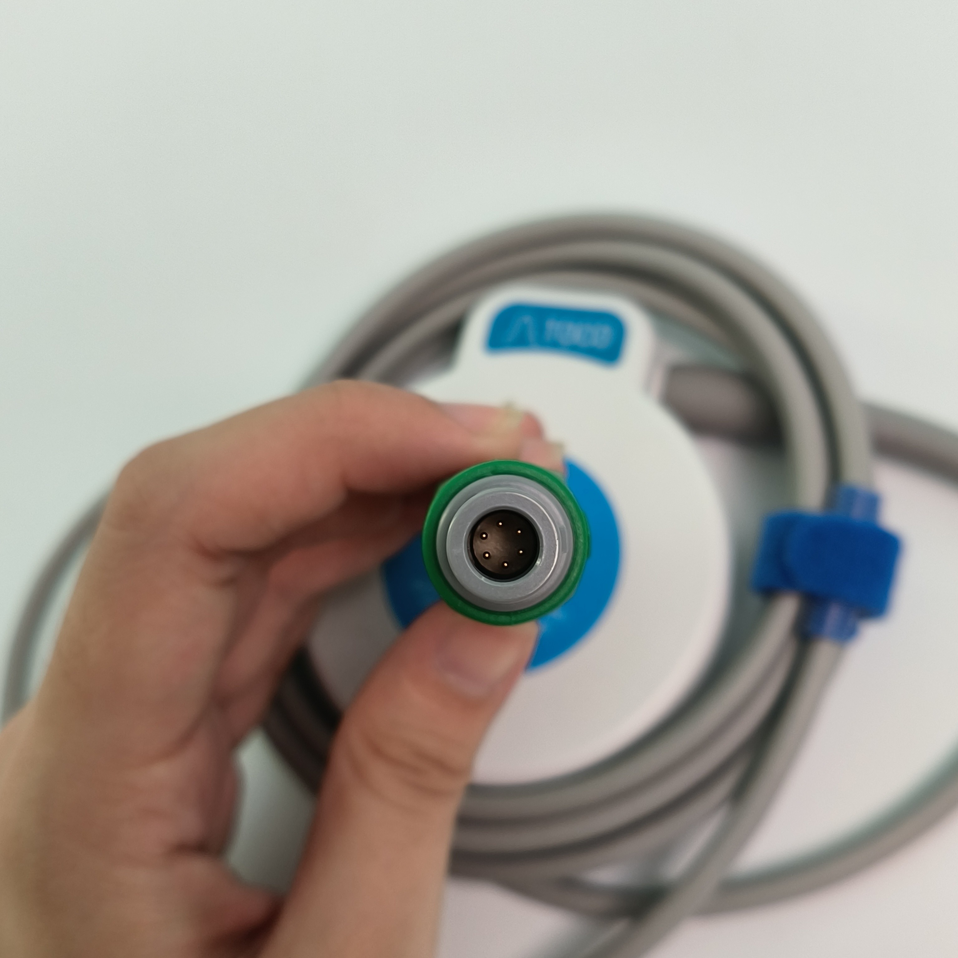 Fetal Monitoring And Uterine Contraction TOCO Probe 6 Pin Single Slot Blue Model MS3-31527