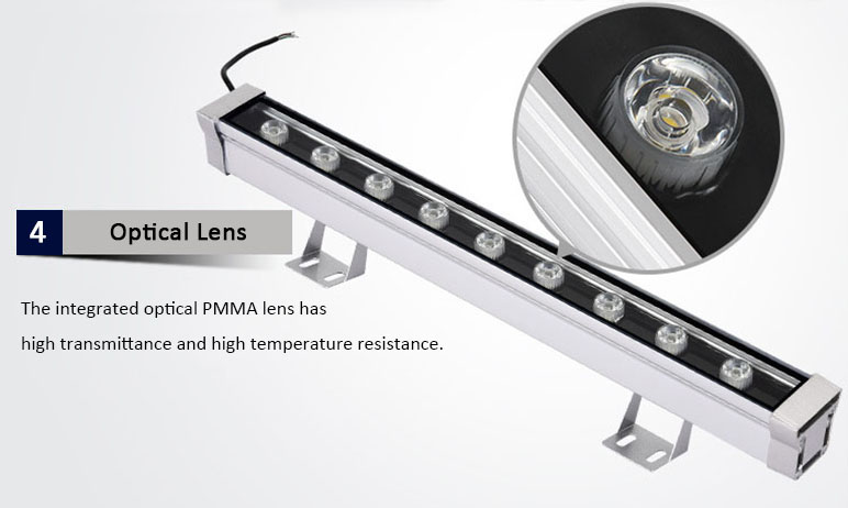 DC 24V LED Wall Washer Light 18w 24w For Facade Wall Lighting Cast Aluminum Housing