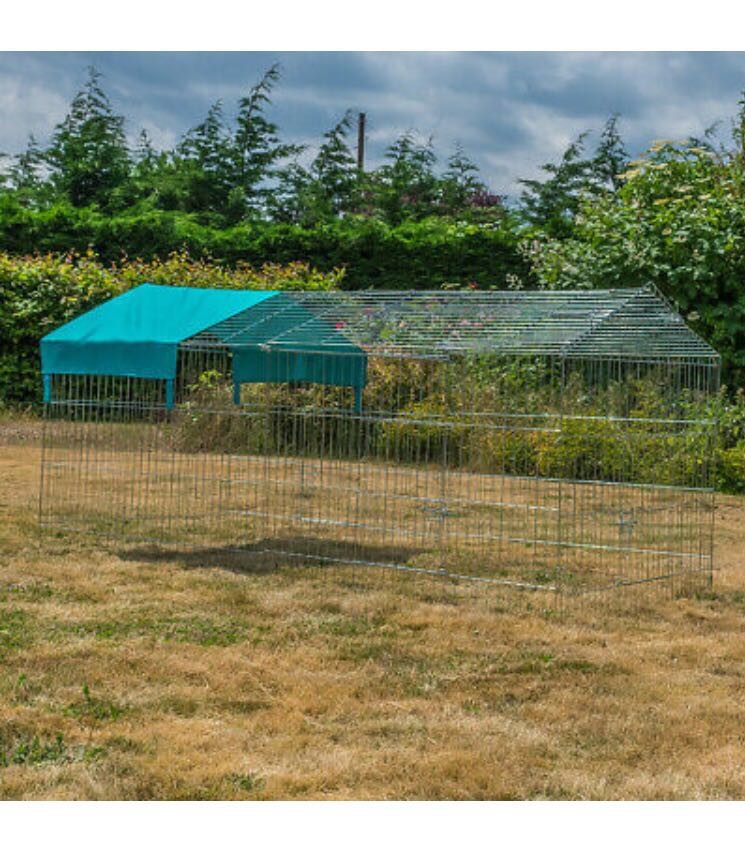 2Lx1Wx1H m Chicken Run Coop/ Animal Run/Chicken House/Pet House/Outdoor Exercise Cage Coop for Hen Poultry Dog Rabbit