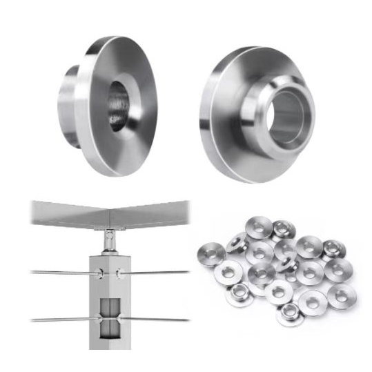 Metal Column Line Rope Horizontal Deck Washer Cable Balustrade Kit with Sliver Sleeve