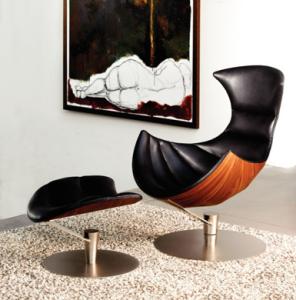 China Hjellegjerde Lobster Fiberglass Arm Chair Leather Leisure Modern Design wholesale