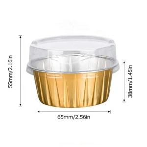 China Disposable Aluminum Cup Round Small Aluminum Foil Container For Cakes wholesale