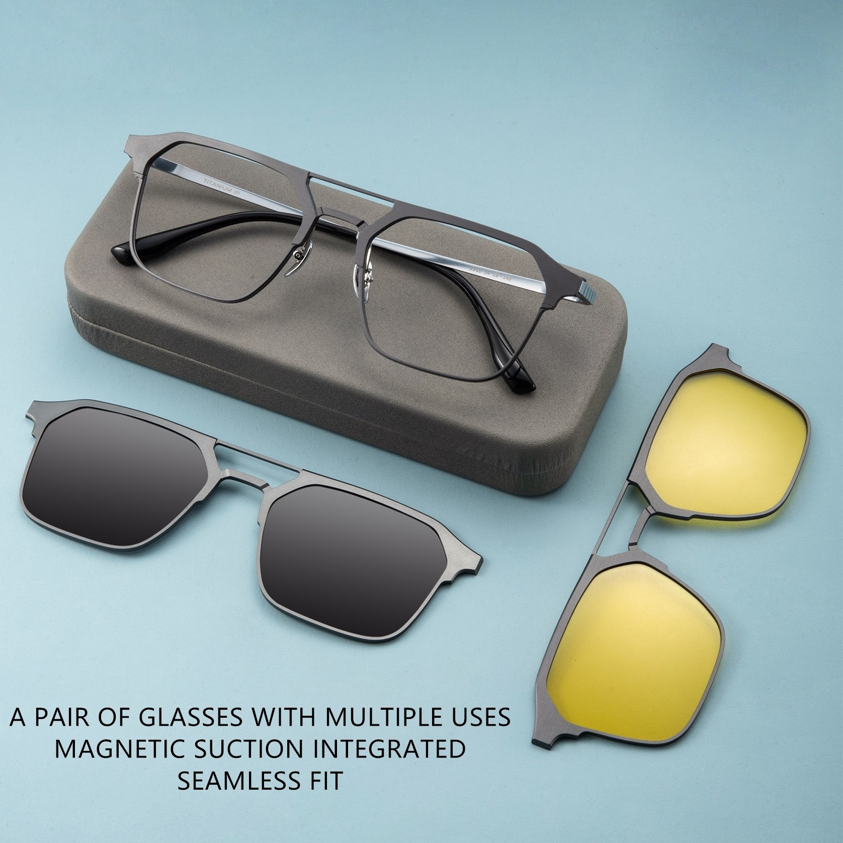 Goggles Triple Purpose Glasses Pultitanium Aluminum Magnetic Glasses