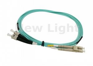 China LC ST 50 / 125 Multimode Duplex Fiber Patch Cord PVC Cable UPC Polish Connector wholesale