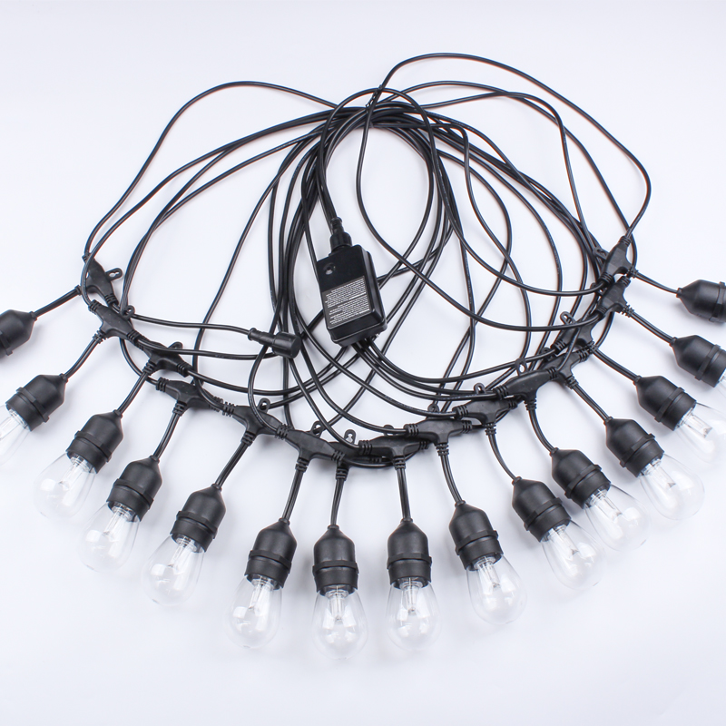 Waterproof Heavy Duty Outdoor RGB LED String lights Connectable Festoon for Party Garden Christmas Holiday Garland Cafe