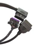 Y Type Splitter Obd II Connector Cable 16 Pin Male to Dual Female