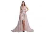 Applique High Low Tulle Train European Style Evening Dresses Formal Dress For